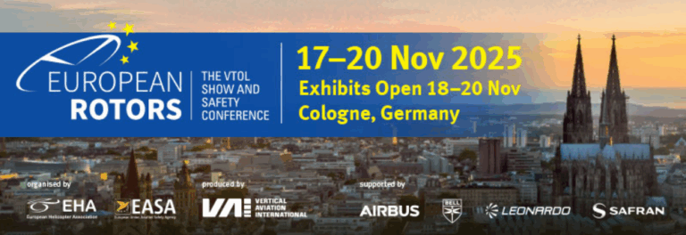 We’re glad to announce that Boggi Aeronautics will once again participate in EUROPEAN ROTORS – The VTOL Show and Safety Conference, taking place 17–20 November 2025 in Cologne, Germany (Exhibits Open 18–20).